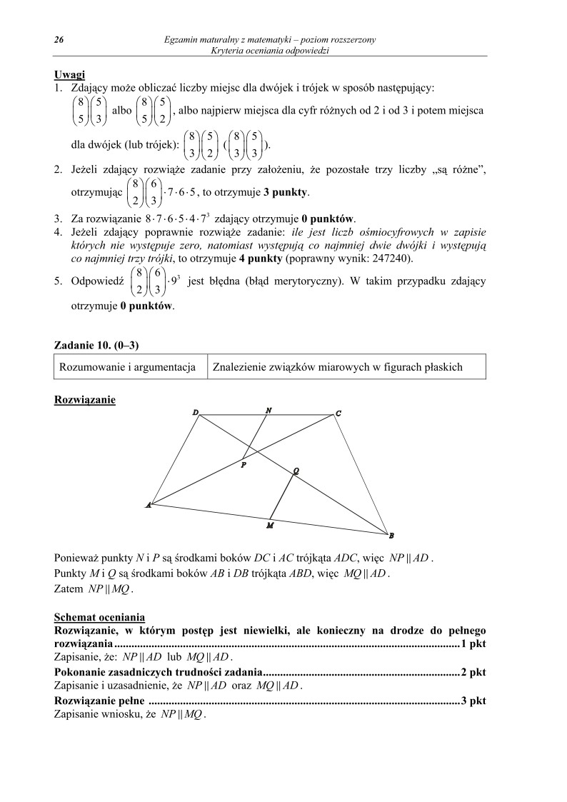 Odpowiedzi - matematyka, p. rozszerzony, matura 2011-strona-26