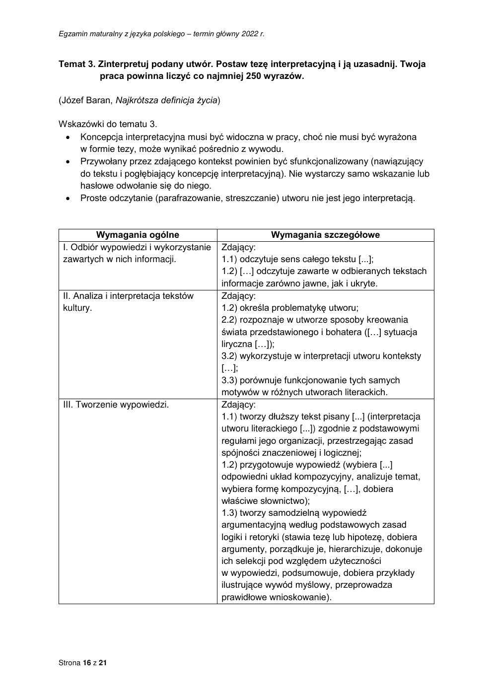 odpowiedzi - język polski podstawowy - matura 2022 - maj-16