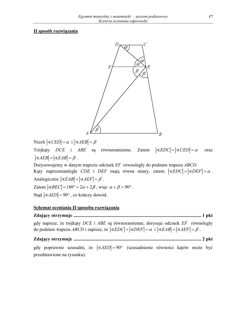 Odpowiedzi - matematyka, p. podstawowy, matura 2011-strona-17