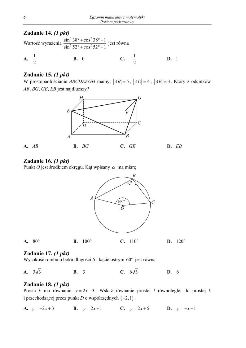 Pytania - matematyka, p. podstawowy, matura 2011-strona-06