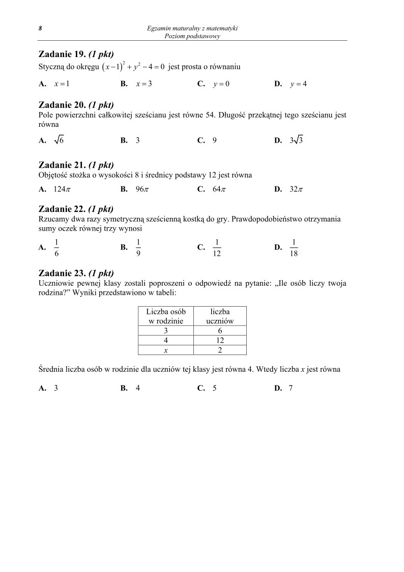 Pytania - matematyka, p. podstawowy, matura 2011-strona-08