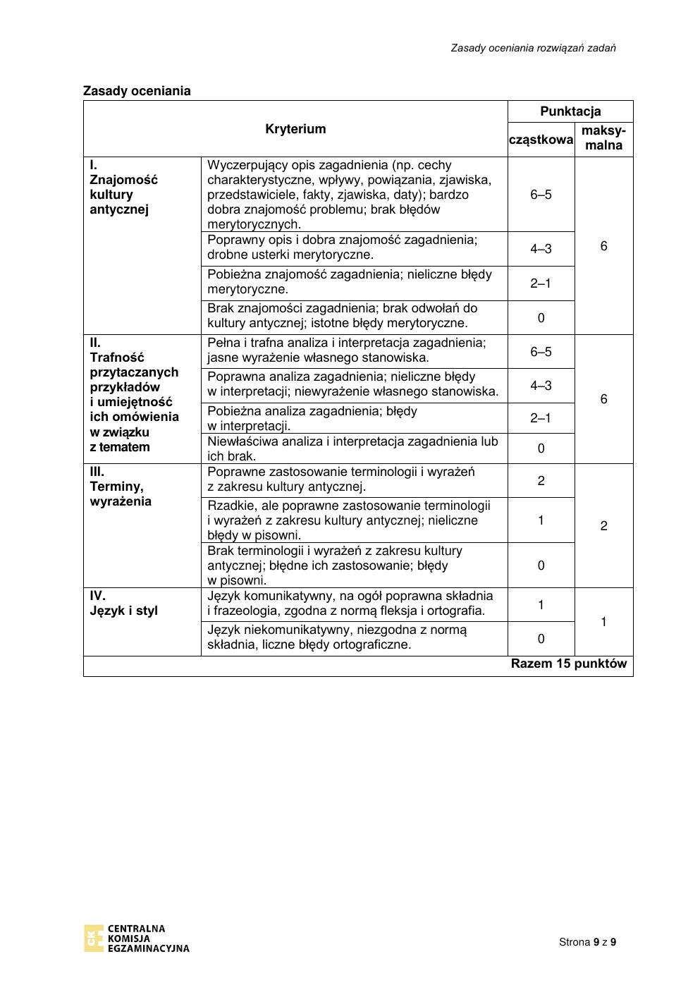 odpowiedzi - język łaciński i kultura antyczna rozszerzony - matura 2022 - maj-9