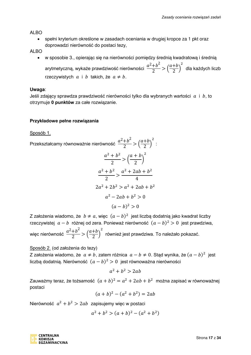 odpowiedzi - matematyka podstawowy - matura 2022 - maj-17