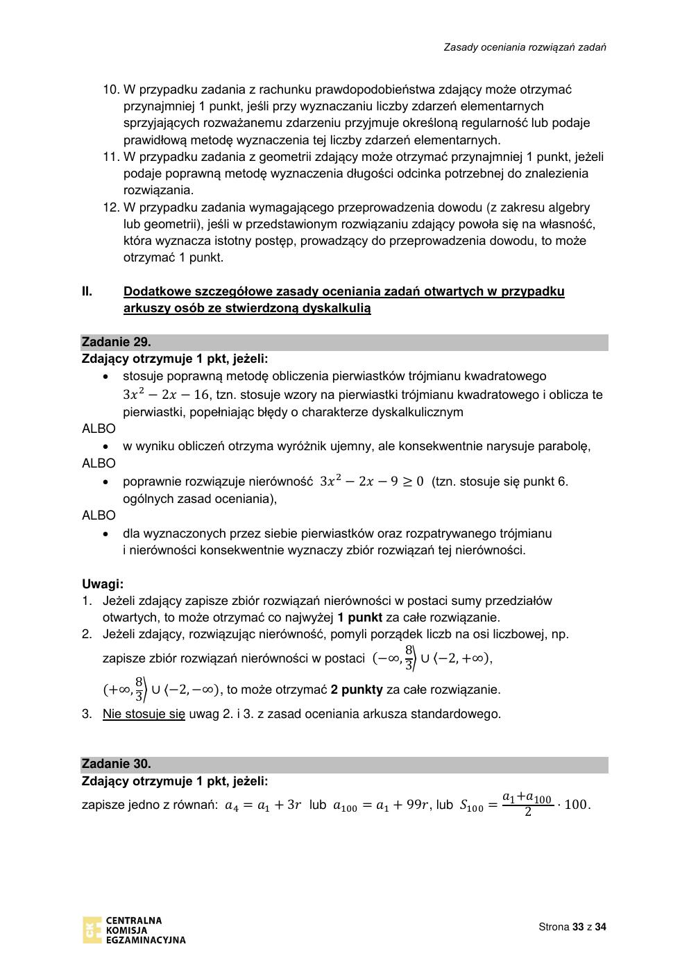 odpowiedzi - matematyka podstawowy - matura 2022 - maj-33