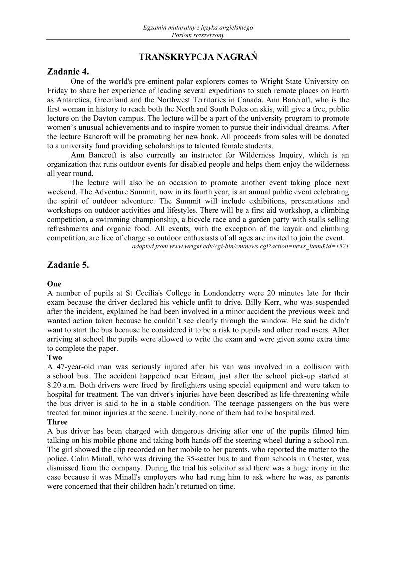 Transkrypcja - jezyk angielski, p. rozszerzony, matura 2011-strona-01