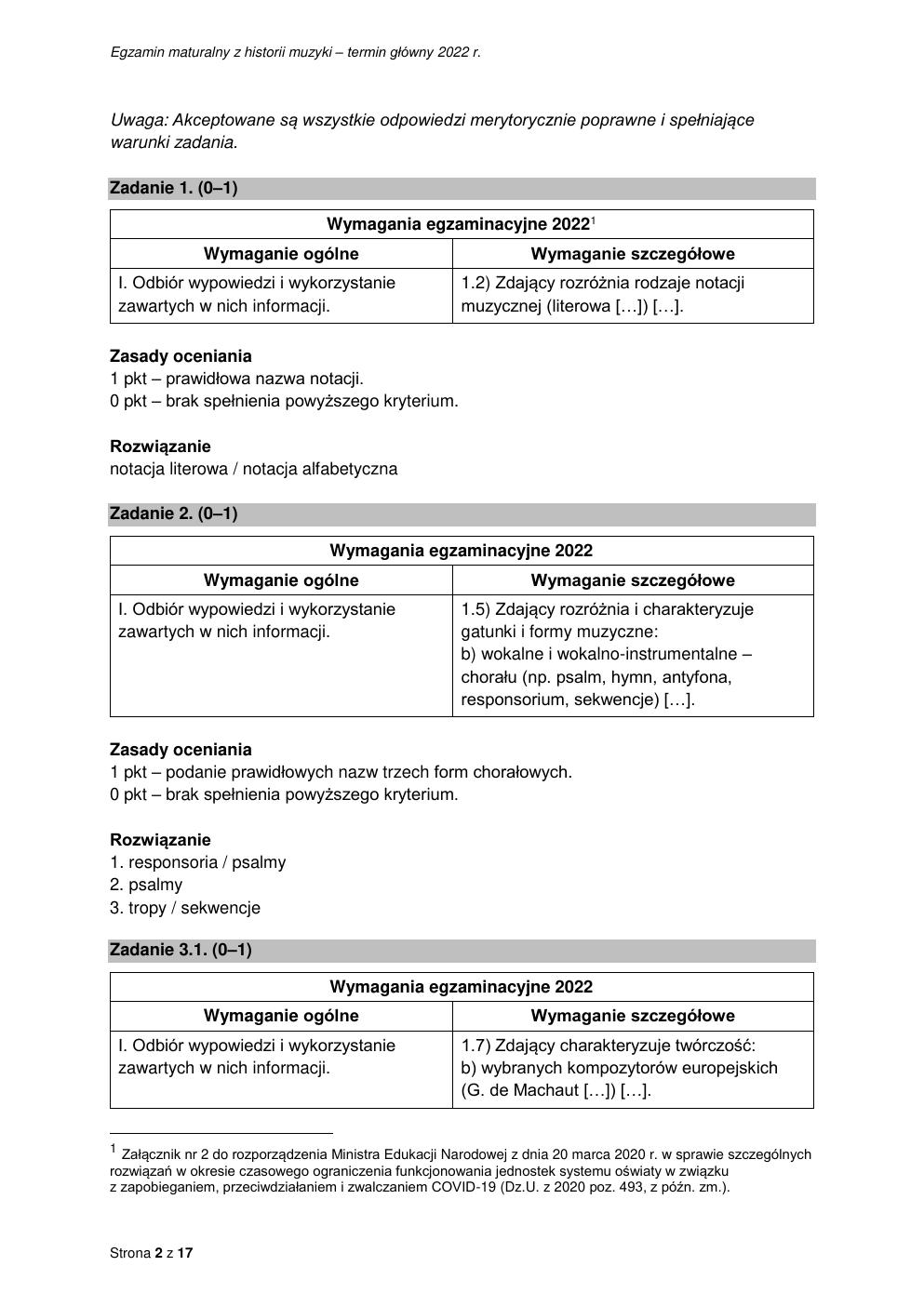 odpowiedzi - historia muzyki rozszerzony - matura 2022 - maj-02