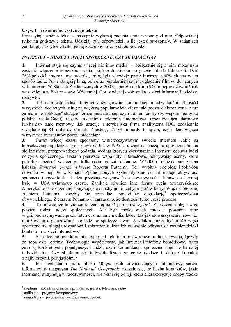 Pytania - jezyk polski, dla osob nieslyszacych, matura 2011-strona-02