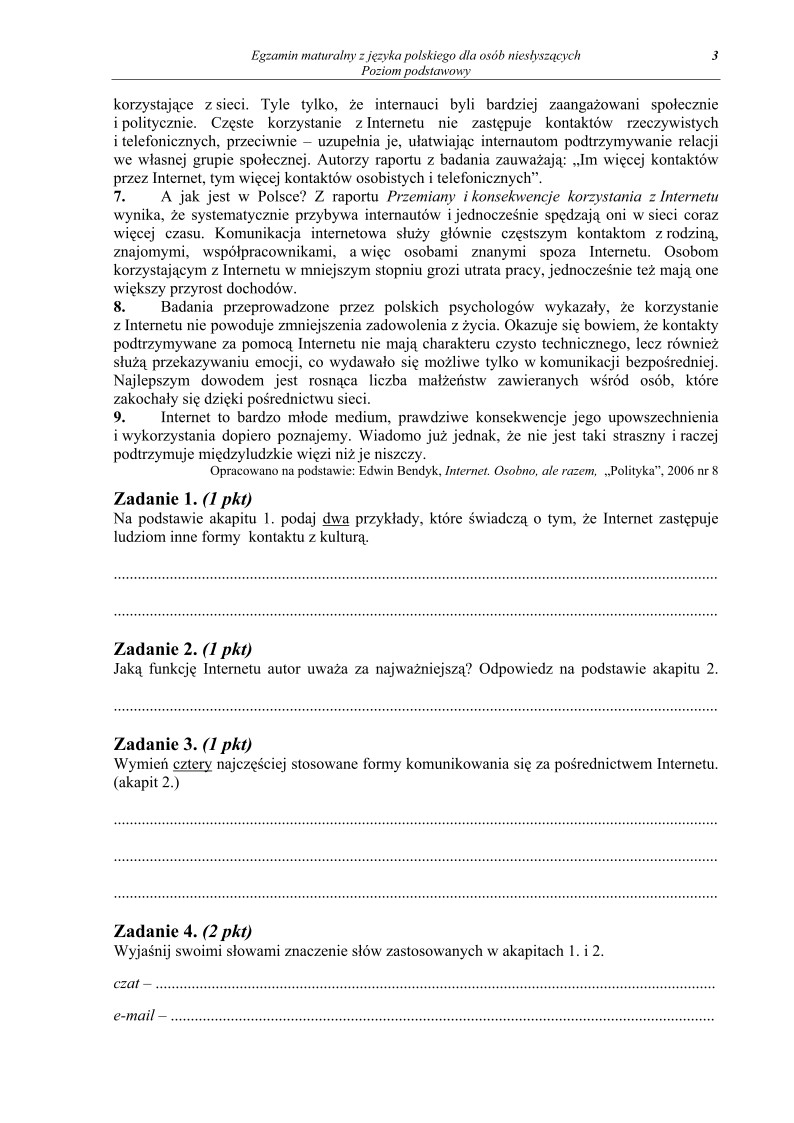 Pytania - jezyk polski, dla osob nieslyszacych, matura 2011-strona-03