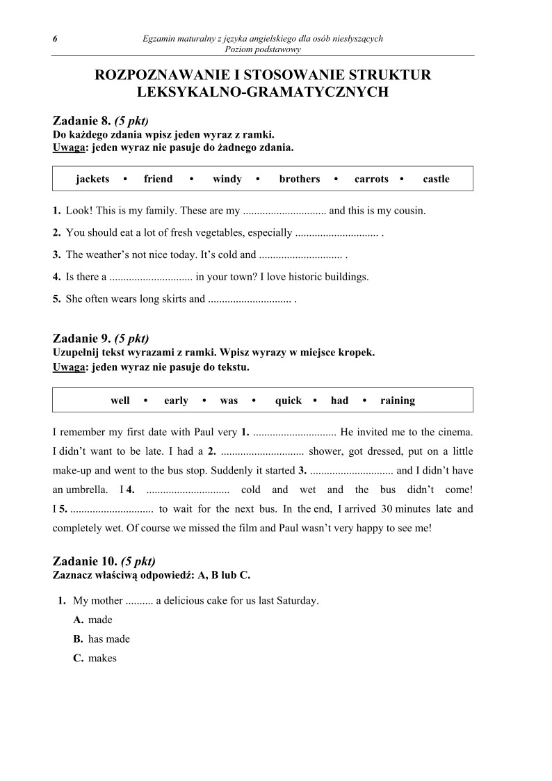 Pytania - jezyk angielski, dla osob nieslyszacych, matura 2011-strona-06