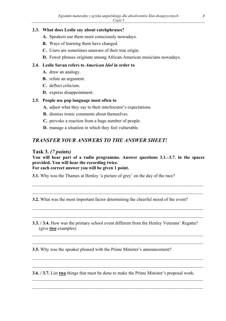 Pytania - jezyk angielski, w klasach dwujezycznych, matura 2011 cz1-strona-03