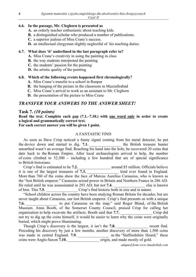 Pytania - jezyk angielski, w klasach dwujezycznych, matura 2011 cz2-strona-06