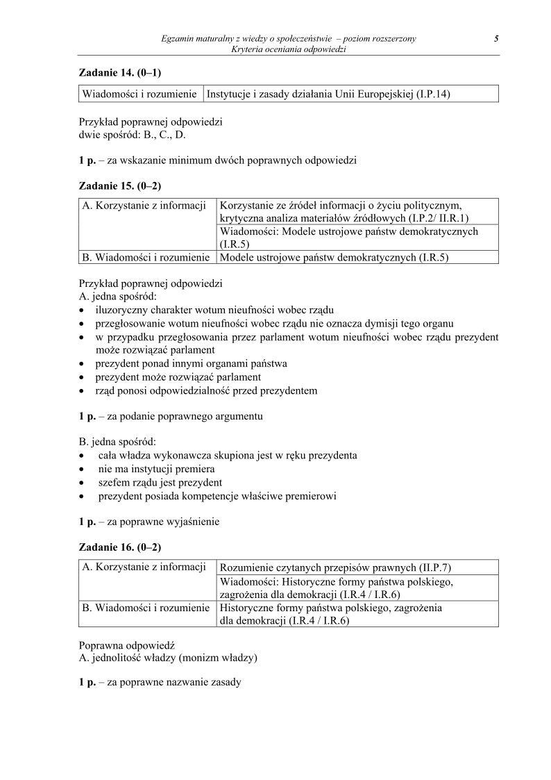 Odpowiedzi - wiedza o spoleczenstwie, p. rozszerzony, matura 2011-strona-05