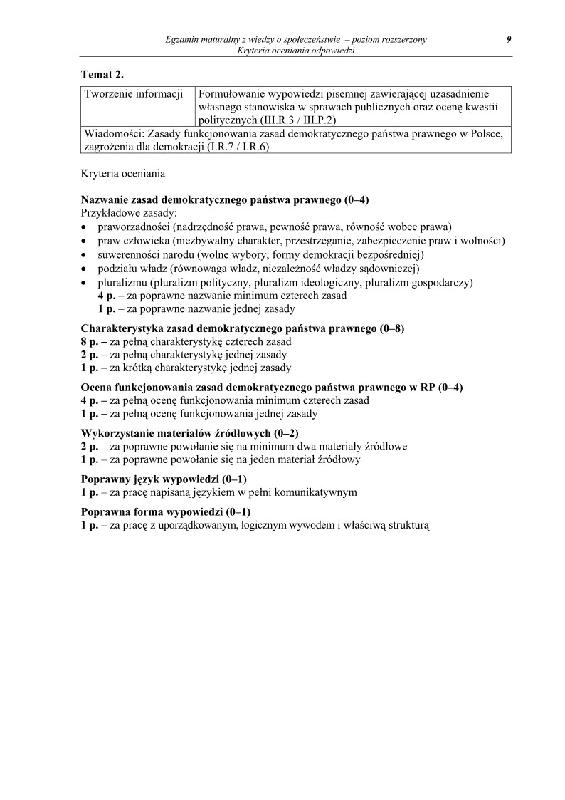 Odpowiedzi - wiedza o spoleczenstwie, p. rozszerzony, matura 2011-strona-09