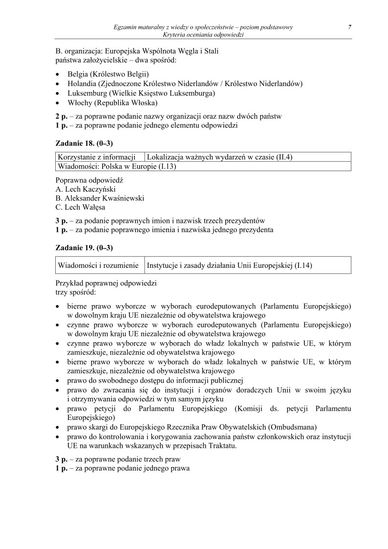 Odpowiedzi - wiedza o spoleczenstwie, p. podstawowy, matura 2011-strona-07