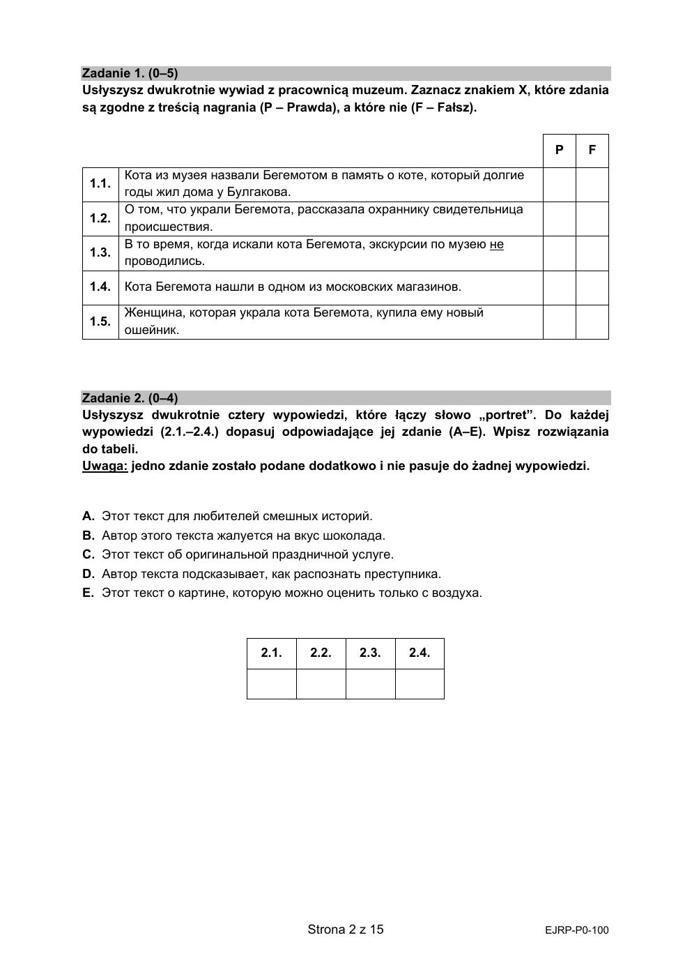 arkusz - język rosyjski podstawowy - matura 2022 - maj-02