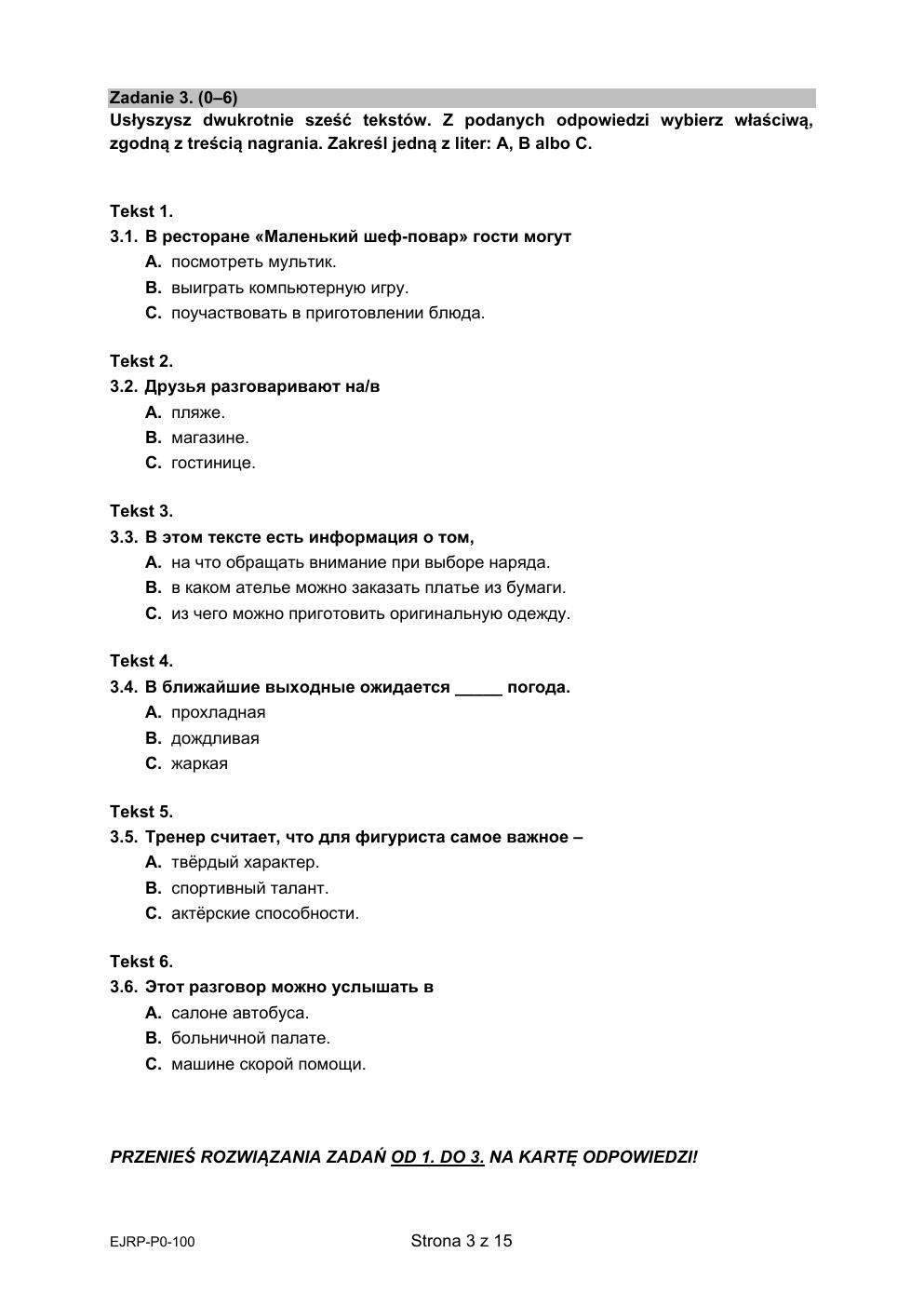 arkusz - język rosyjski podstawowy - matura 2022 - maj-03