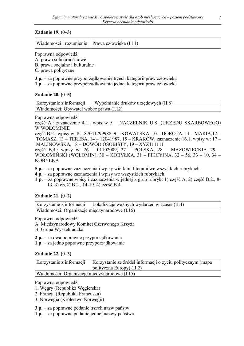 Odpowiedzi - wiedza o spoleczenstwie, dla osob nieslyszacych, matura 2011-strona-07