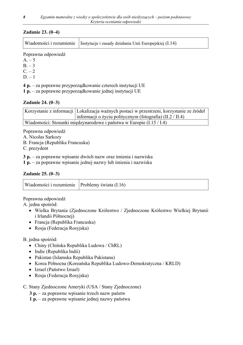 Odpowiedzi - wiedza o spoleczenstwie, dla osob nieslyszacych, matura 2011-strona-08