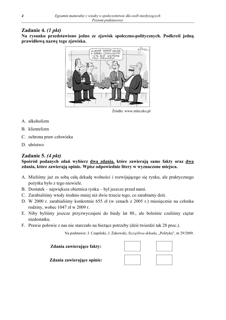Pytania - wiedza o spoleczenstwie, dla osob nieslyszacych, matura 2011-strona-04
