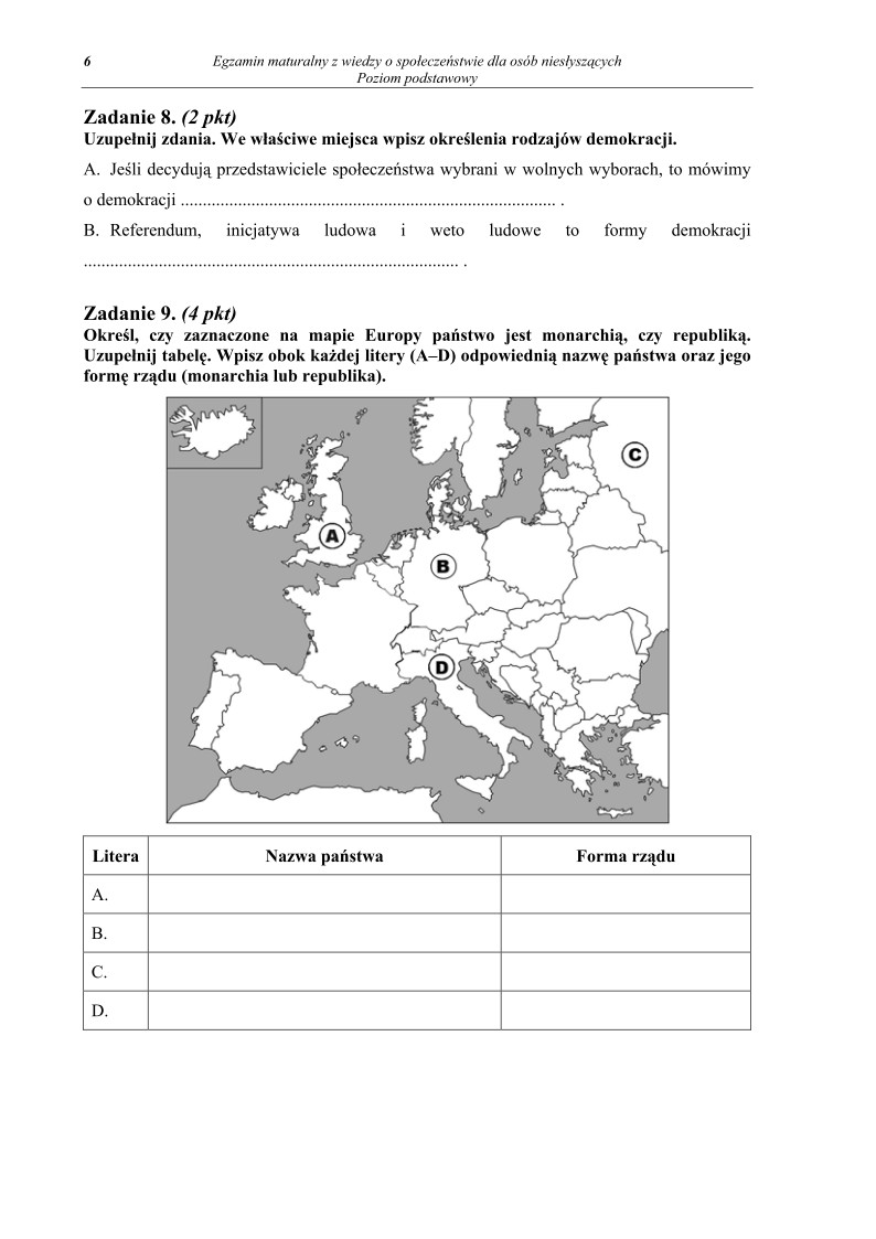 Pytania - wiedza o spoleczenstwie, dla osob nieslyszacych, matura 2011-strona-06