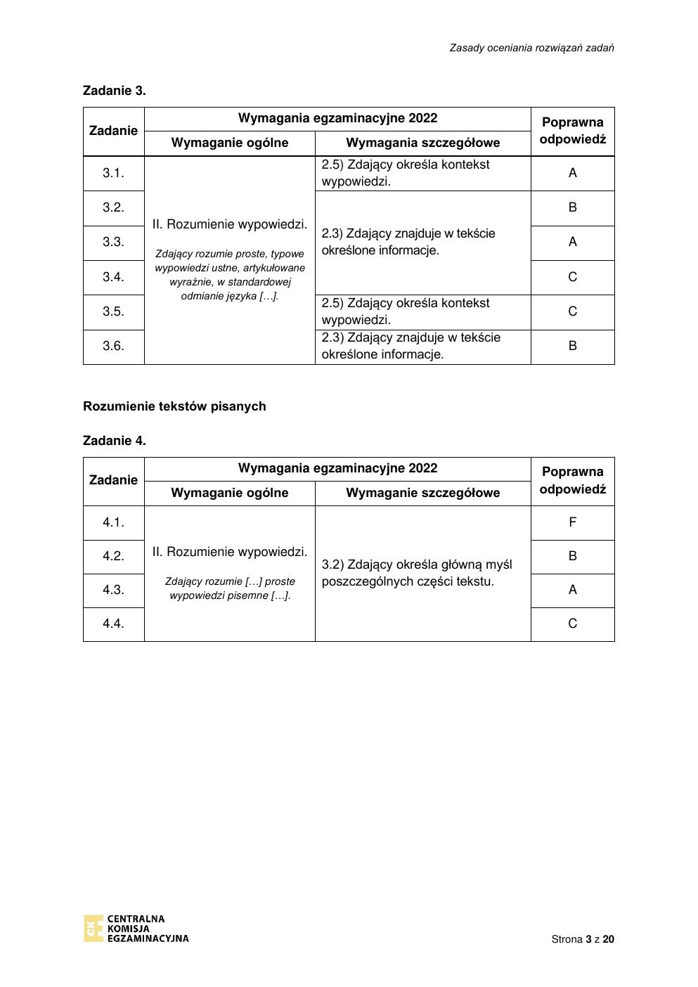 odpowiedzi - język włoski podstawowy - matura 2022 - maj-03