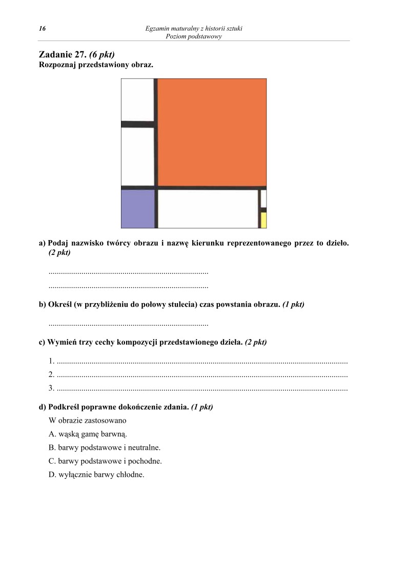 Pytania - historia sztuki, p. podstawowy, matura 2011-strona-16