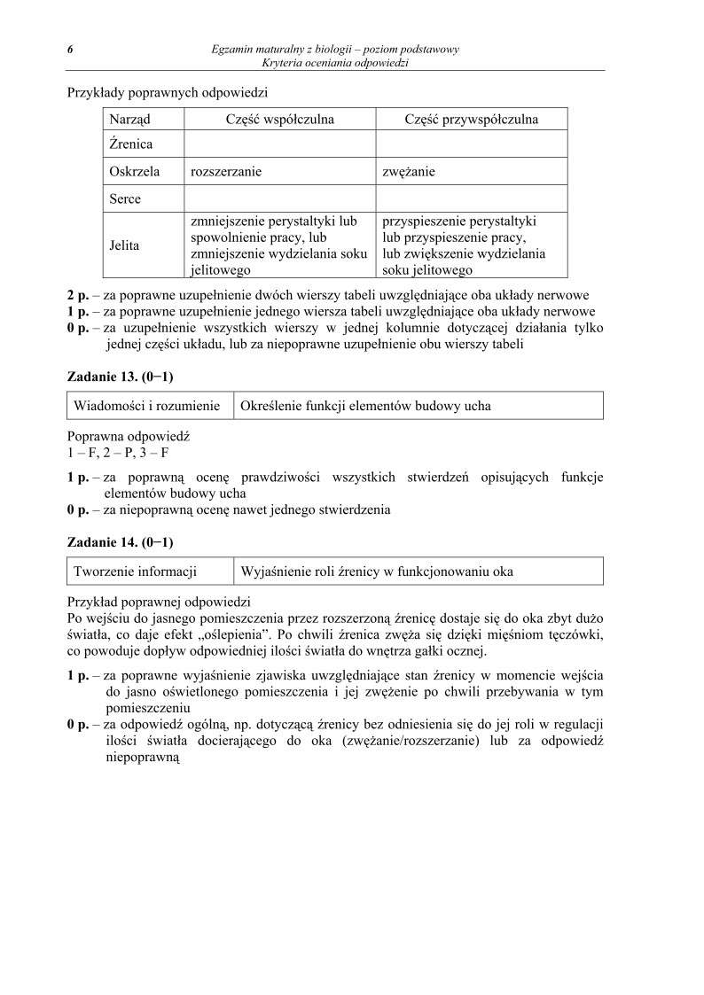 Odpowiedzi - biologia, p. podstawowy, matura 2011-strona-06