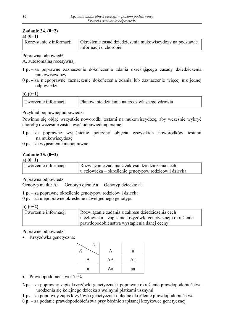 Odpowiedzi - biologia, p. podstawowy, matura 2011-strona-10