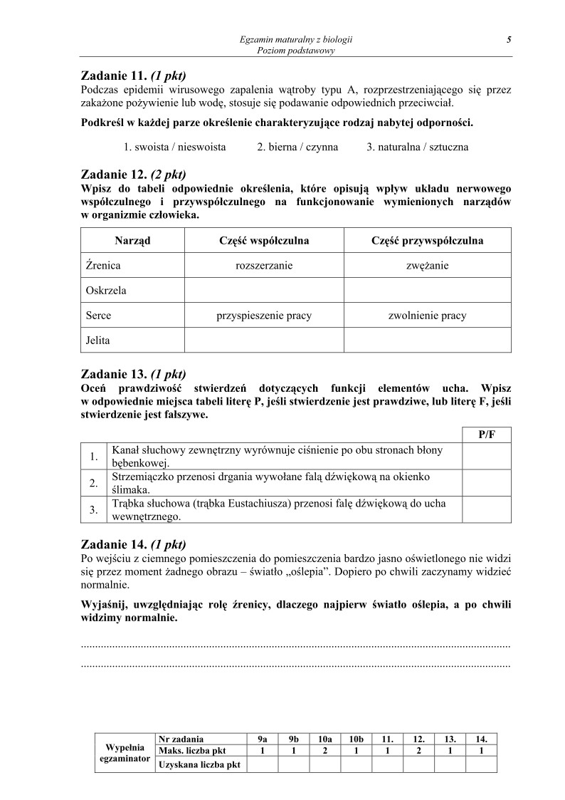 Pytania - biologia, p. podstawowy, matura 2011-strona-05