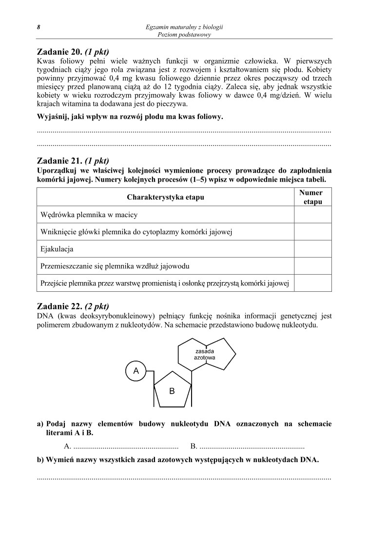 Pytania - biologia, p. podstawowy, matura 2011-strona-08