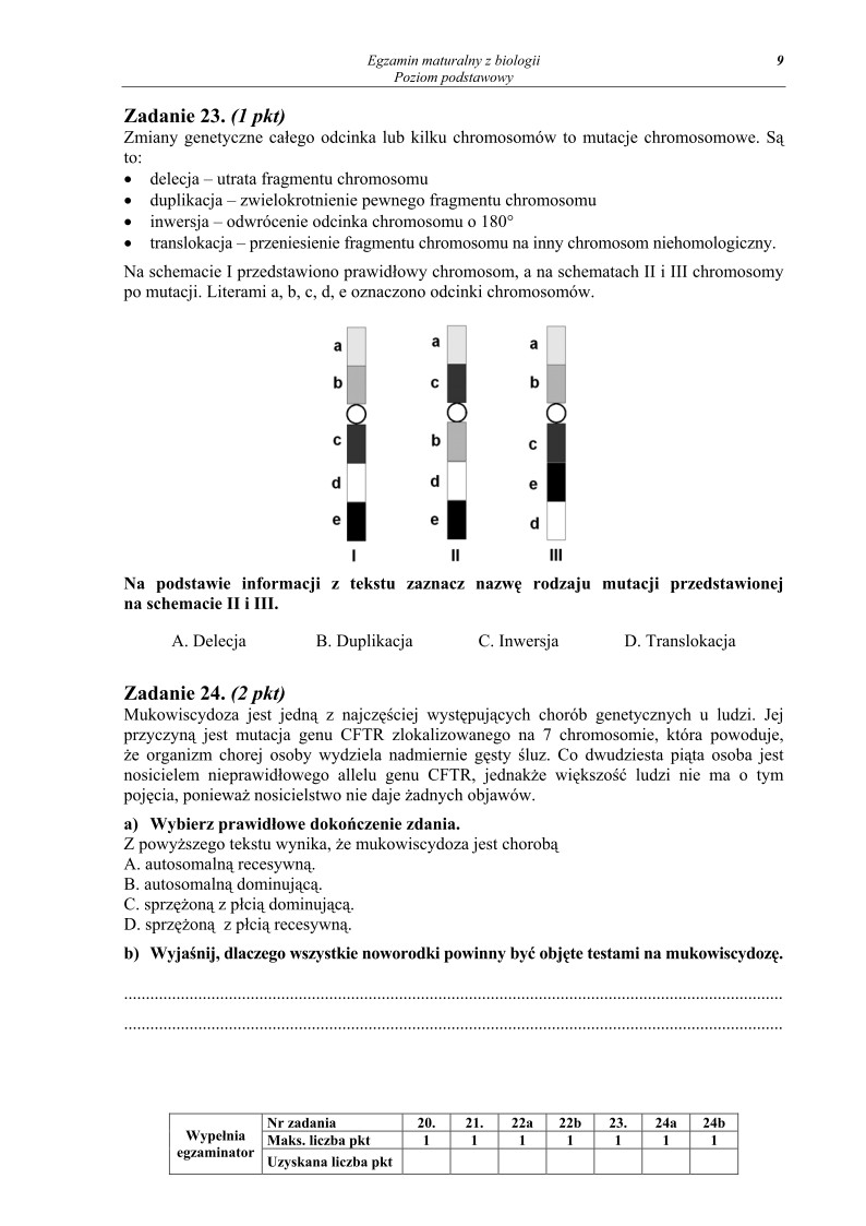 Pytania - biologia, p. podstawowy, matura 2011-strona-09