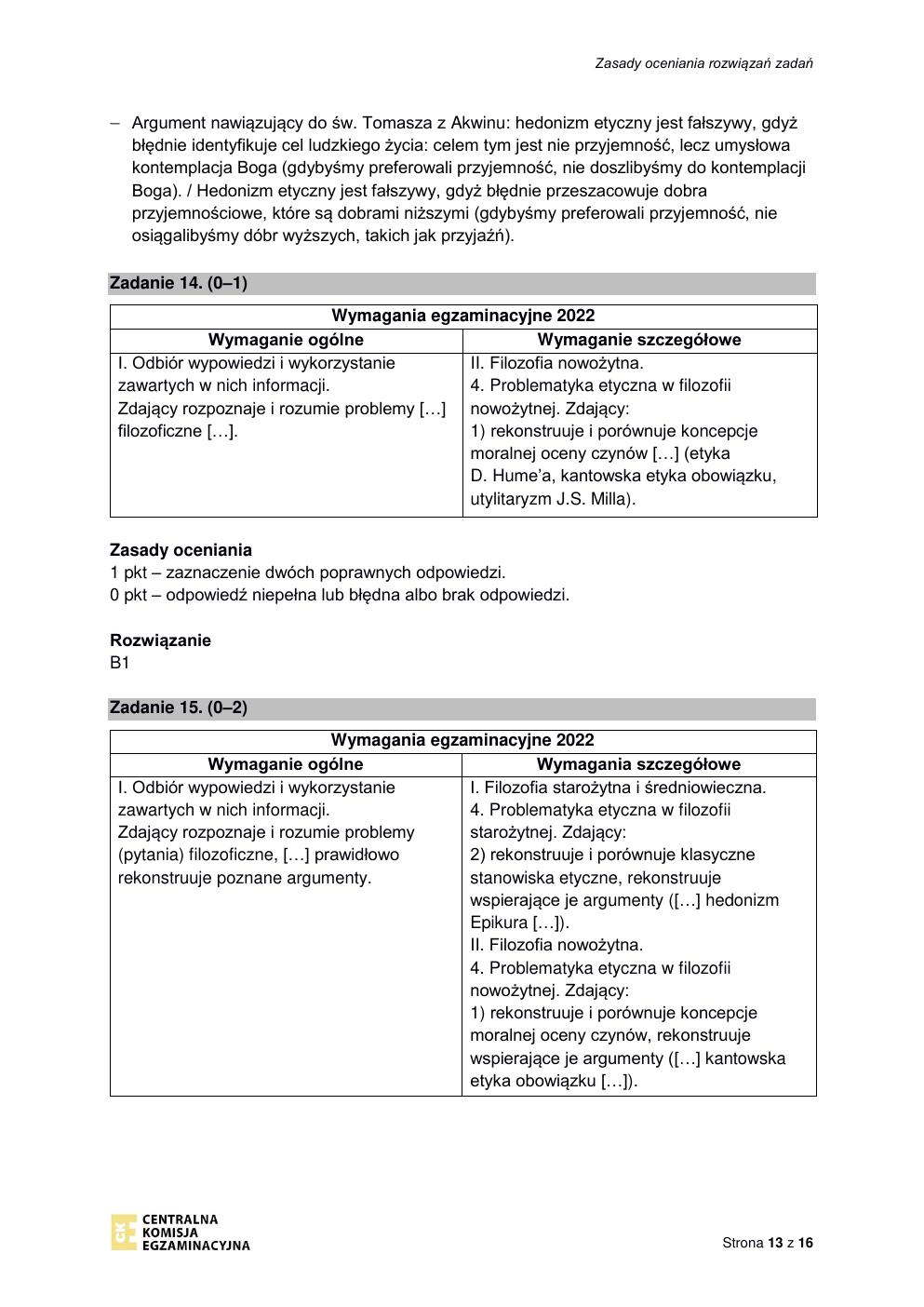 odpowiedzi - filozofia rozszerzony - matura 2022 - maj-13