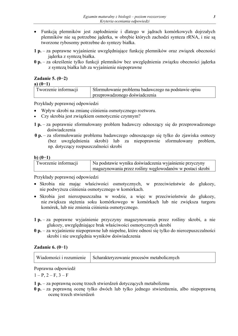 Odpowiedzi - biologia, p. rozszerzony, matura 2011-strona-03