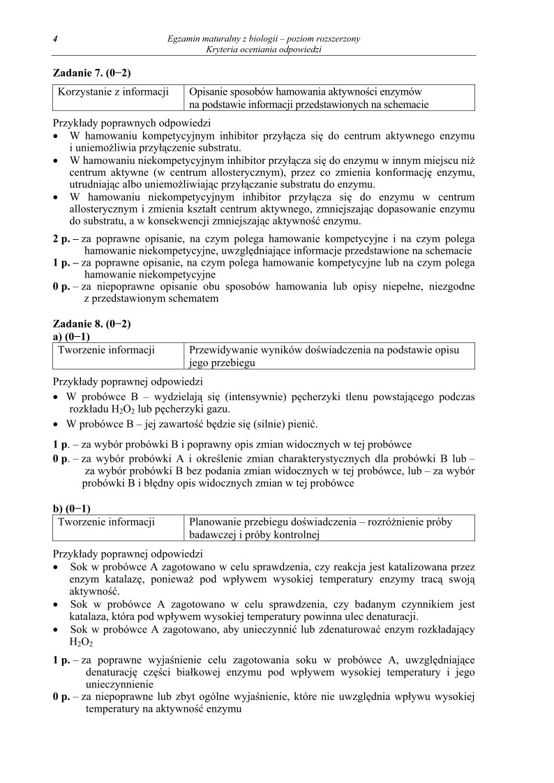 Odpowiedzi - biologia, p. rozszerzony, matura 2011-strona-04