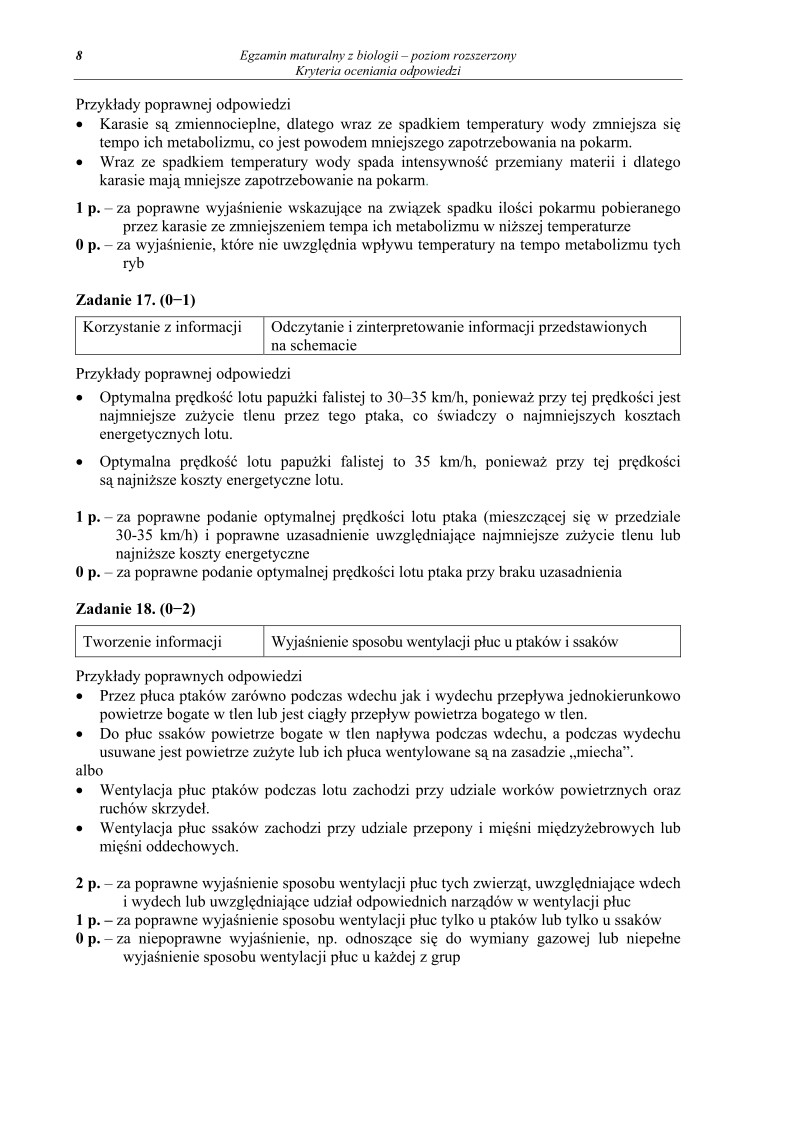 Odpowiedzi - biologia, p. rozszerzony, matura 2011-strona-08