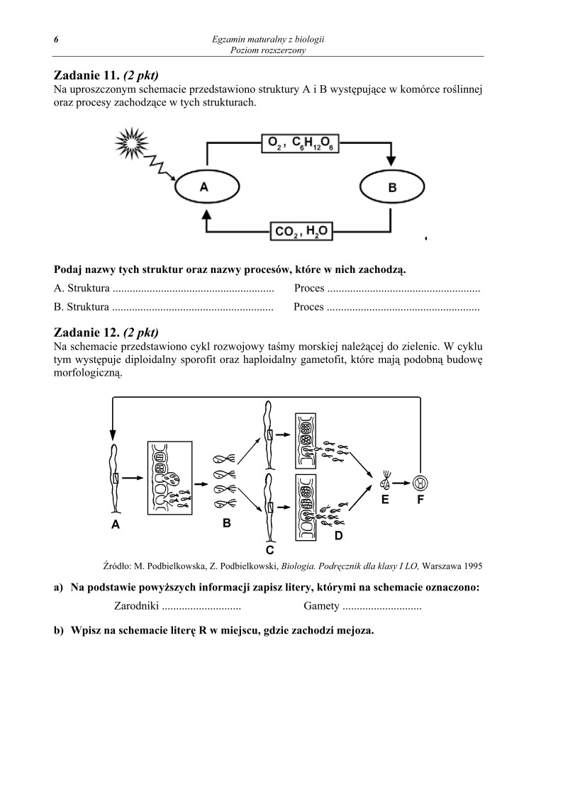 Pytania - biologia, p. rozszerzony, matura 2011-strona-06