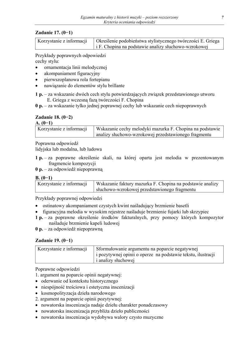 Odpowiedzi - historia muzyki, p. rozszerzony, matura 2011-strona-07