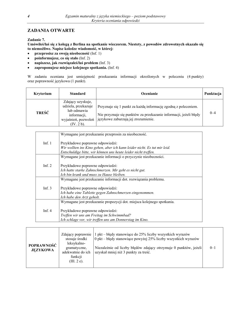 Odpowiedzi - jezyk niemiecki, p. podstawowy, matura 2011-strona-04