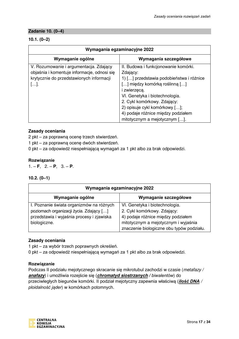 odpowiedzi - biologia rozszerzony - matura 2022 - maj-17