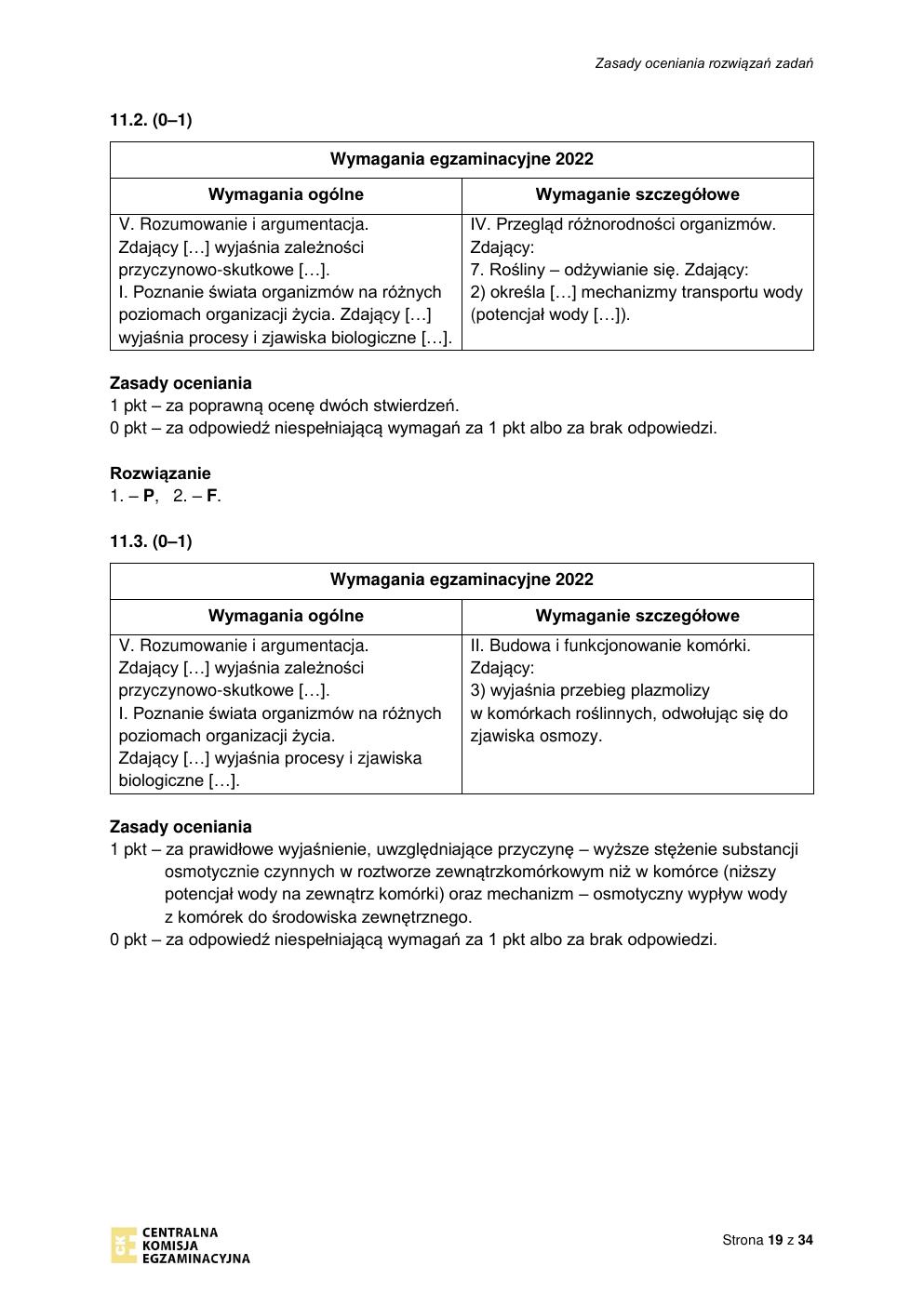 odpowiedzi - biologia rozszerzony - matura 2022 - maj-19