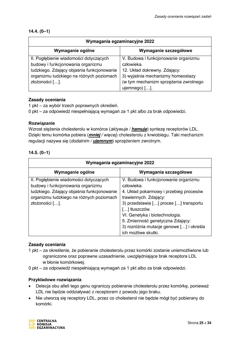 odpowiedzi - biologia rozszerzony - matura 2022 - maj-25