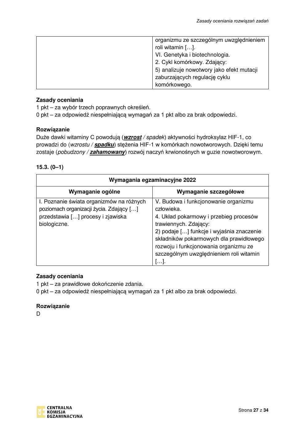 odpowiedzi - biologia rozszerzony - matura 2022 - maj-27