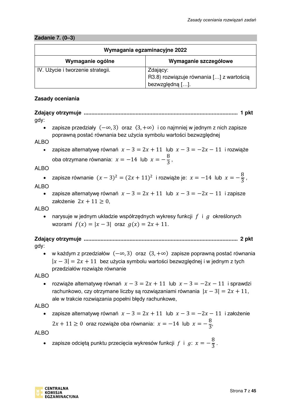 odpowiedzi - matematyka rozszerzony - matura 2022 - maj-07