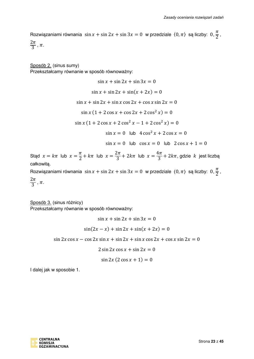 odpowiedzi - matematyka rozszerzony - matura 2022 - maj-23