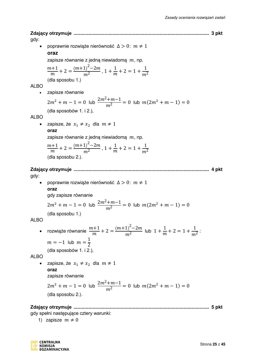 odpowiedzi - matematyka rozszerzony - matura 2022 - maj-25