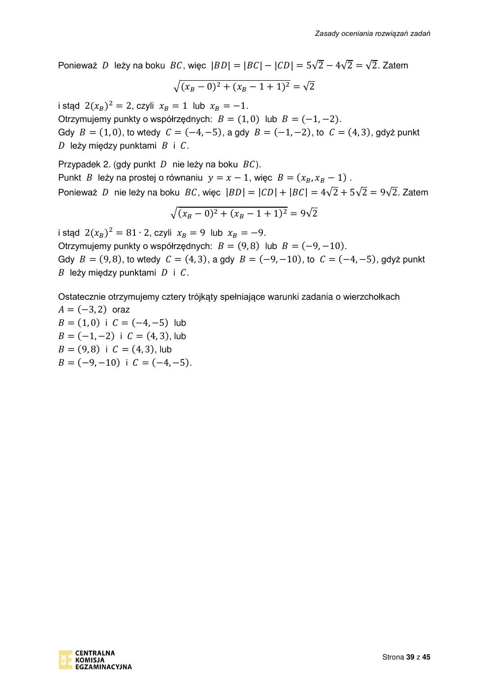 odpowiedzi - matematyka rozszerzony - matura 2022 - maj-39