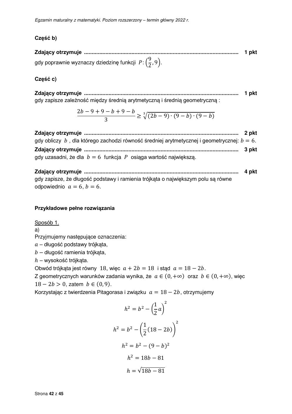 odpowiedzi - matematyka rozszerzony - matura 2022 - maj-42