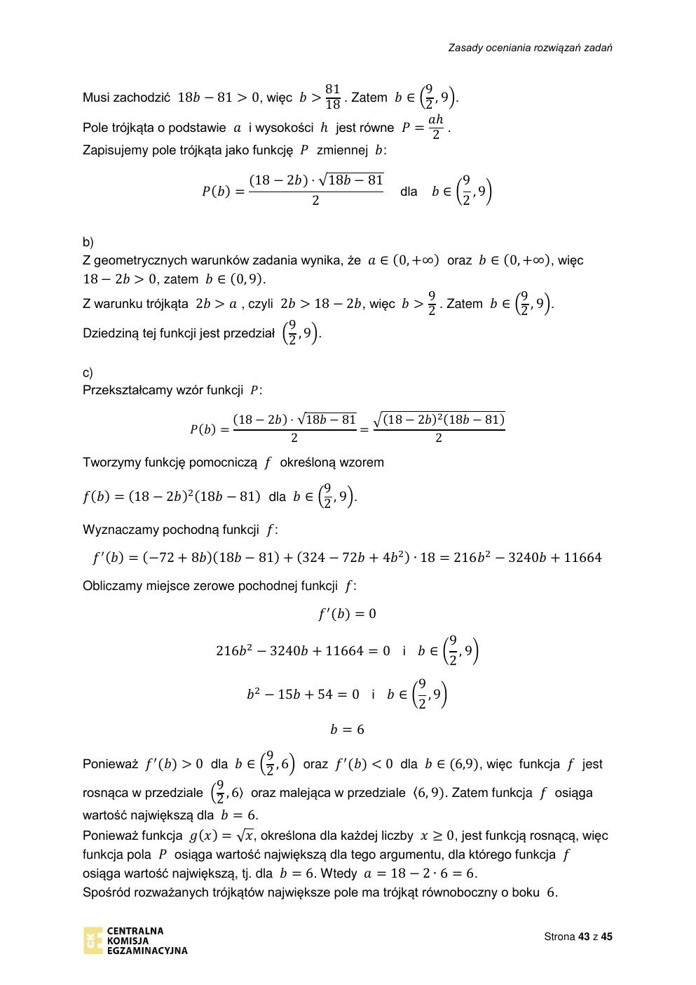 odpowiedzi - matematyka rozszerzony - matura 2022 - maj-43