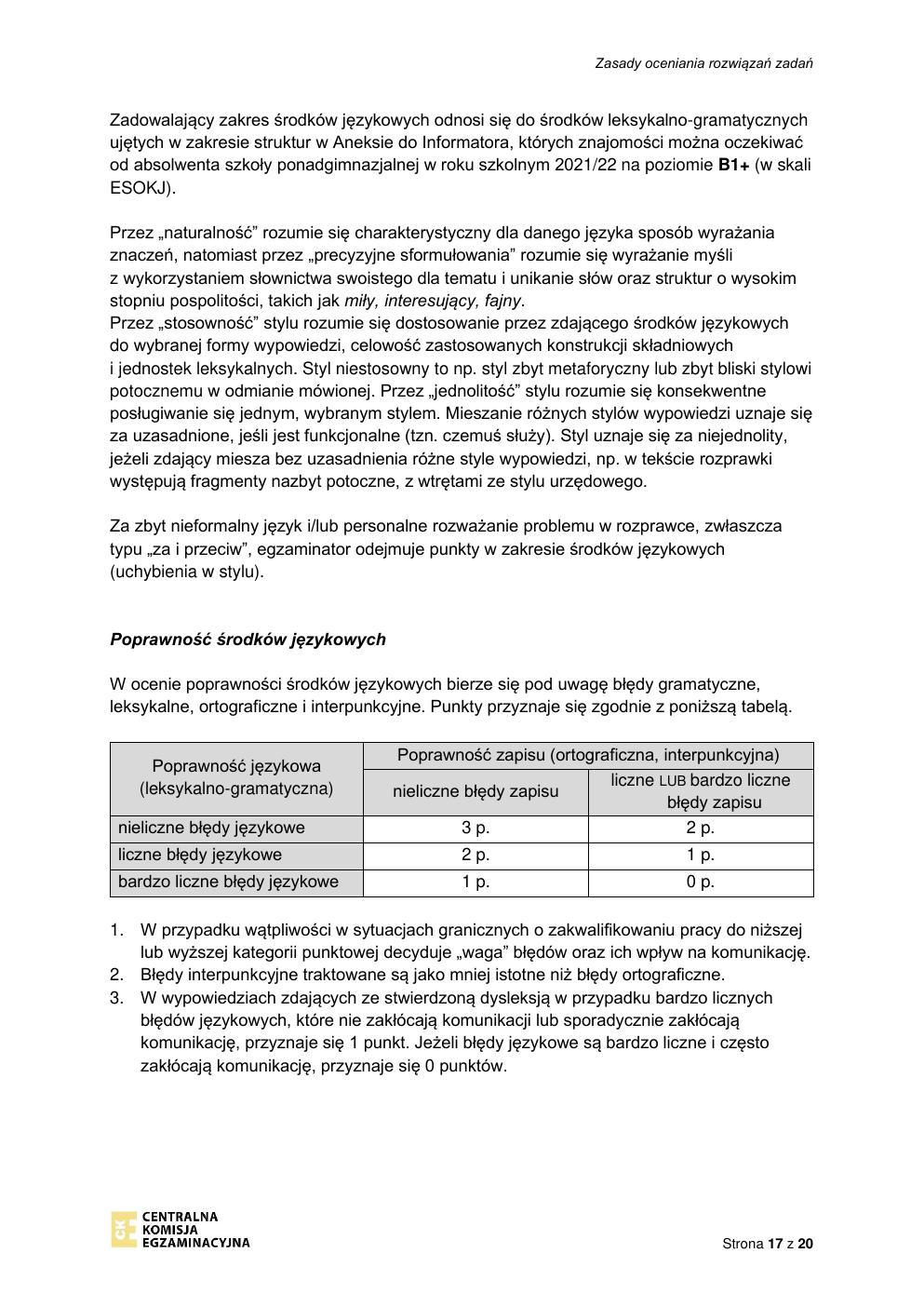 odpowiedzi - język francuski rozszerzony - matura 2022 - maj-17