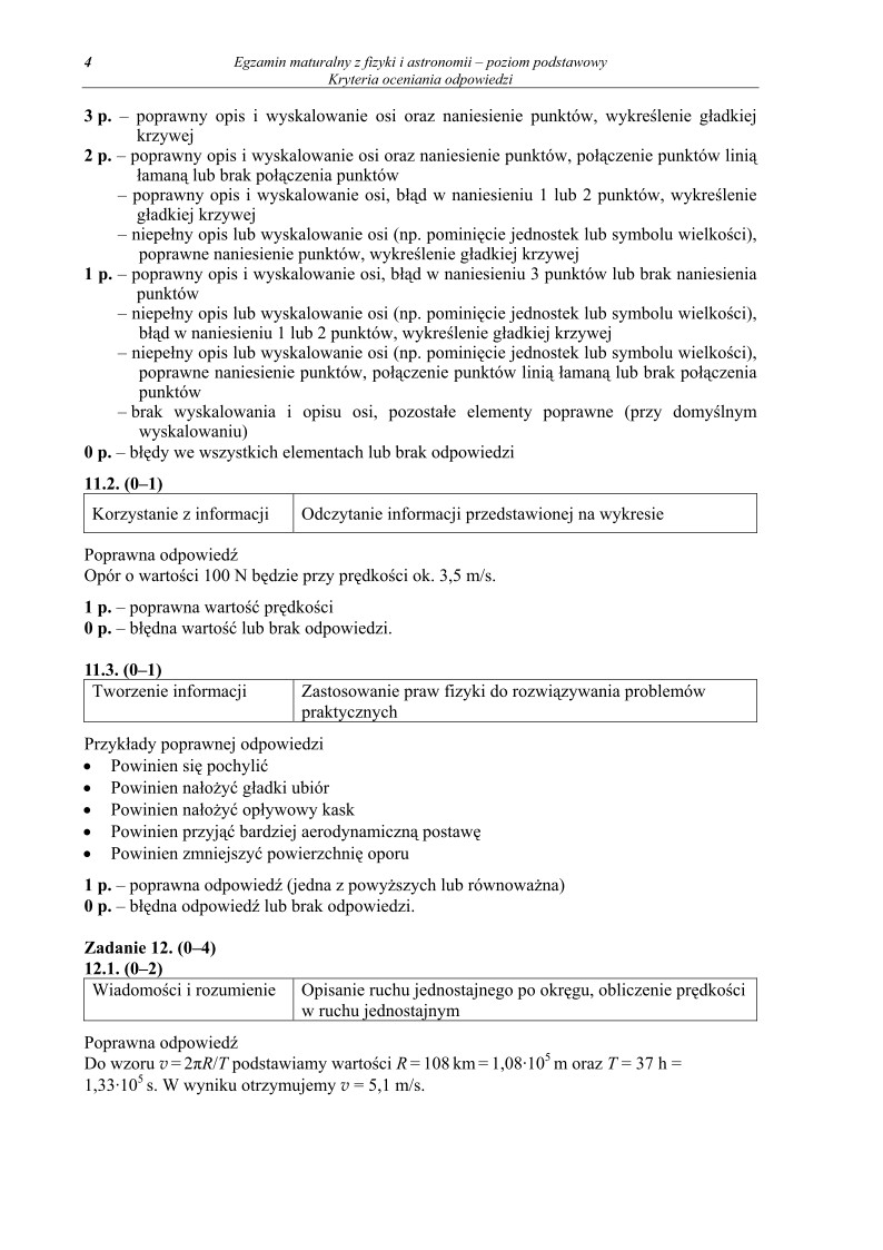 Odpowiedzi - fizyka, p. podstawowy, matura 2011-strona-04